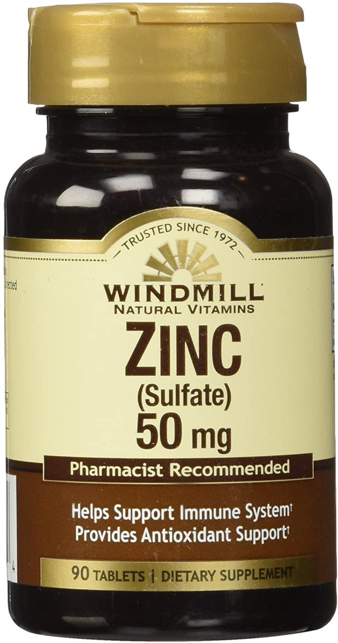 Windmill Natural Source Zinc Sulphate 50 Mg Tablets - 90 Ea